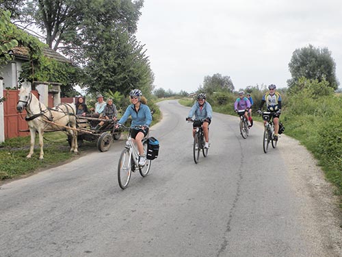 cyclists in Romania