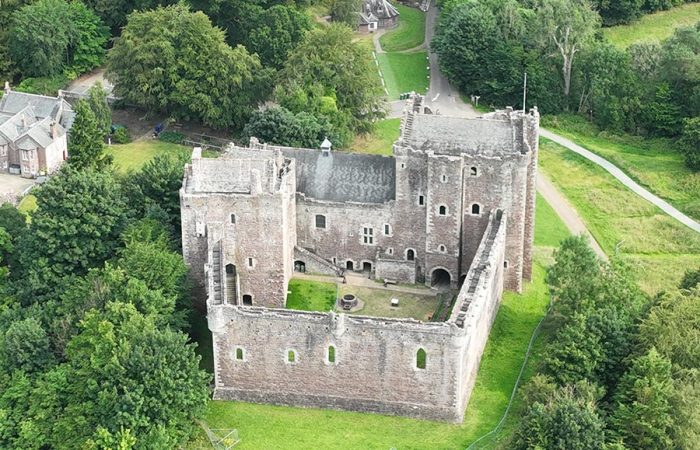 Aerial View of Doune Castle